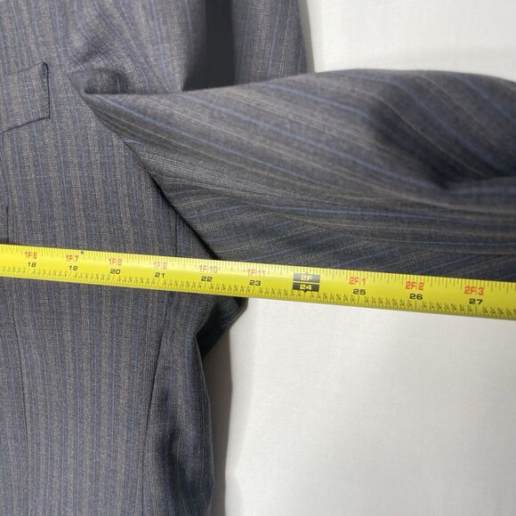 Coppley Men’s100% Wool Blazer 44W Gray Pinstripe Old Money Preppy Classic Canada - Picture 5 of 8